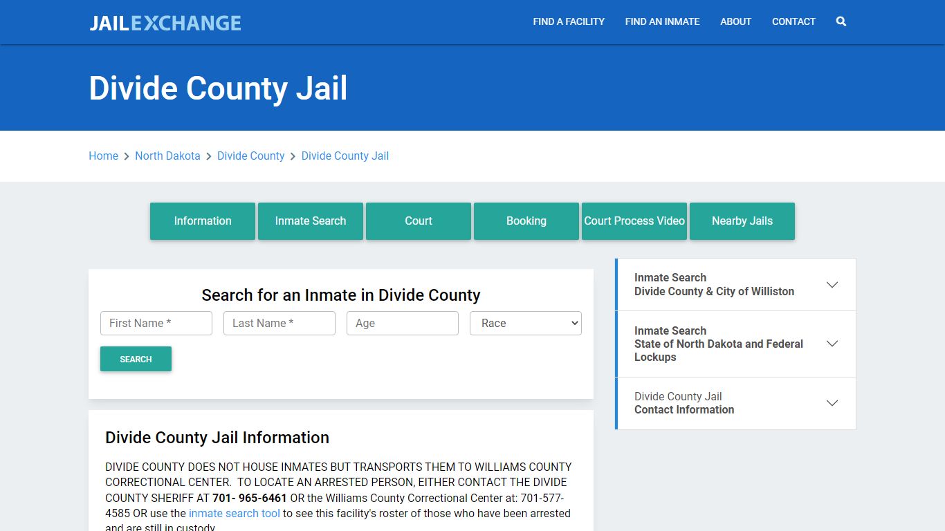 Divide County Jail Roster Lookup, ND, Inmate Search - Jail Exchange