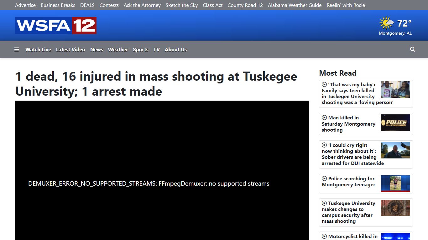 Arrest made after Tuskegee University shooting killed 1, injured 16